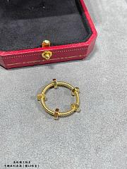 Okify Cartier Gold/Rose Gold/Silver Screw Ring - 3