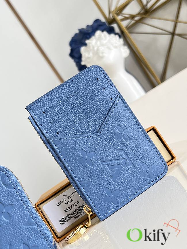 Okify Louis Vuitton Romy Blue Card Holder M27758 12x8x0.5cm  - 1