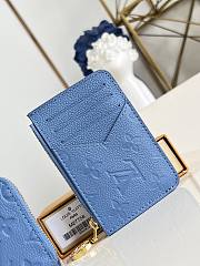 Okify Louis Vuitton Romy Blue Card Holder M27758 12x8x0.5cm  - 1