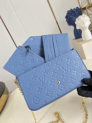 Okify Louis Vuitton Pochette Felicie Bag Blue M28891 21x12x3cm  - 2