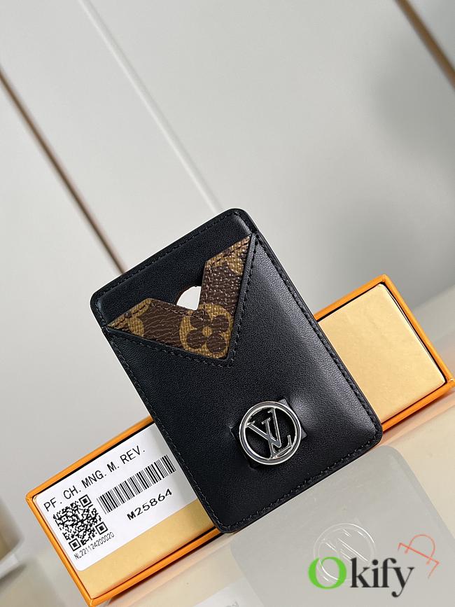 Okify Louis Vuitton Magnetic Card Holder M25864 9.5x6.5x0.5cm - 1