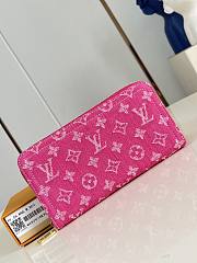 Okify Louis Vuitton Denim Pink Long Zippy Wallet M28297 19.5x10.5x2.5cm - 1