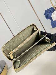 Okify Louis Vuitton Denim Kaki Green Long Zippy Wallet M28297 19.5x10.5x2.5cm - 6