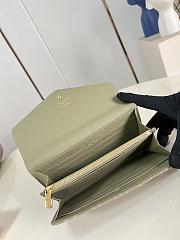 Okify Louis Vuitton Sarah Denim Kaki Green Wallet M28280 19x10.5x2cm - 3