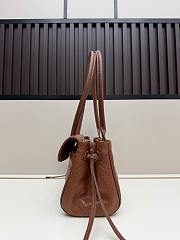 Okify CC 2026 Small Shopping Bag Brown Grain 30.5x15x11cm - 6
