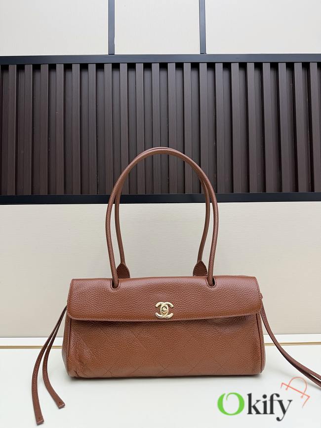 Okify CC 2026 Small Shopping Bag Brown Grain 30.5x15x11cm - 1