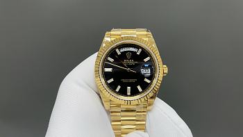 Okify Rolex Gold Watch Black Face 40mm 28859