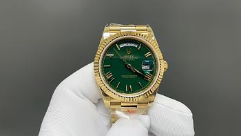 Okify Rolex Gold Watch Green Face 40mm 28860
