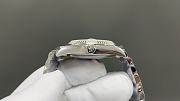 Okify Rolex Datejust Silver Watch Dark Blue Face With Diamonds 36mm - 5
