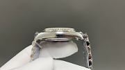 Okify Rolex Silver Watch Black Face Green Dial 36mm  - 6