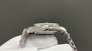 Okify Rolex Silver Watch Black Face Green Dial 36mm  - 5