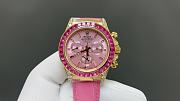 Okify Rolex Gold Watch Pink Face, Band And Diamond 40mm - 1