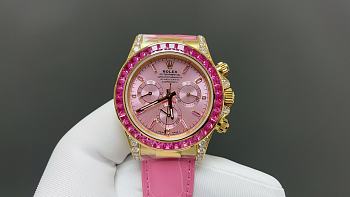 Okify Rolex Gold Watch Pink Face, Band And Diamond 40mm
