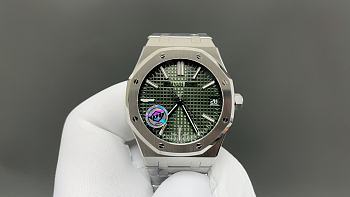 Okify Audemars Piguet Silver Watch Dark Green Face 41mm