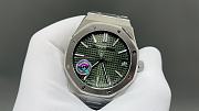 Okify Audemars Piguet Silver Watch Dark Green Face 41mm - 2