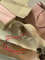 Okify MiuMiu Beige Bucket Hat 28874 - 5