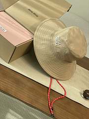 Okify MiuMiu Beige Bucket Hat 28874 - 6
