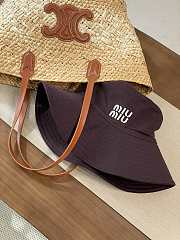 Okify MiuMiu Dark Red Bucket Hat 28876 - 5