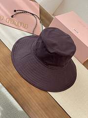 Okify MiuMiu Dark Red Bucket Hat 28876 - 4