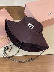 Okify MiuMiu Dark Red Bucket Hat 28876 - 2