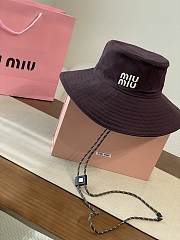 Okify MiuMiu Dark Red Bucket Hat 28876 - 1
