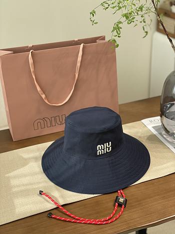 Okify MiuMiu Dark Blue Bucket Hat 28875