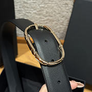 Okify CC Black Plain Belt Silver Hardware 3cm - 4