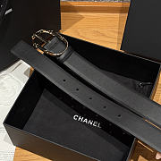 Okify CC Black Plain Belt Silver Hardware 3cm - 6