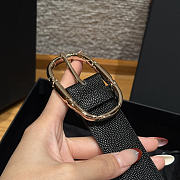 Okify CC Black Grain Belt Gold Hardware 3cm - 3