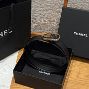 Okify CC Black Grain Belt Gold Hardware 3cm - 4