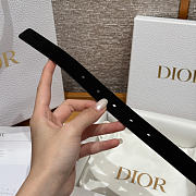 Okify Dior Black Suede Belt 2cm - 5