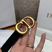 Okify Dior Black Suede Belt 2cm - 3