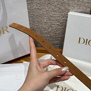 Okify Dior Brown Suede Belt 2cm - 5