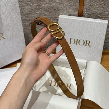 Okify Dior Brown Suede Belt 2cm
