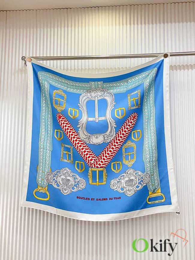 Okify Hermes Silk Square Scarf 90x90cm 28901 - 1