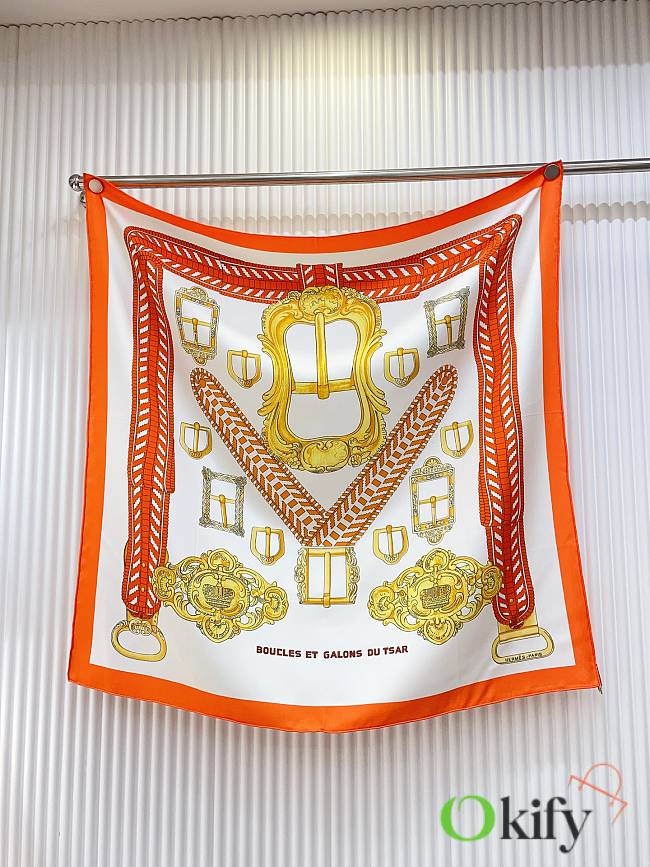 Okify Hermes Silk Square Scarf 90x90cm 28902 - 1