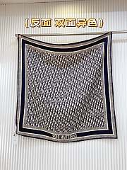 Okify Dior Diortwin Black And Red Mulberry Silk Square Scarf 90x90cm - 3