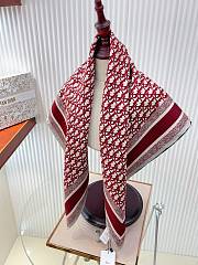 Okify Dior Diortwin Black And Red Mulberry Silk Square Scarf 90x90cm - 2