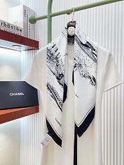 Okify CC White Silk Square Scarf 90x90cm - 6