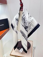 Okify CC White Silk Square Scarf 90x90cm - 5