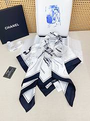 Okify CC White Silk Square Scarf 90x90cm - 3