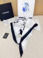 Okify CC White Silk Square Scarf 90x90cm - 2