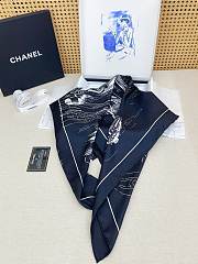 Okify CC Black Silk Square Scarf 90x90cm - 6