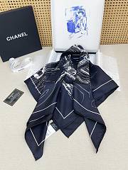 Okify CC Black Silk Square Scarf 90x90cm - 5