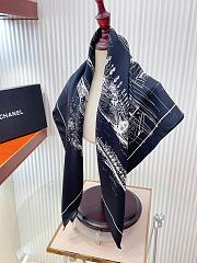 Okify CC Black Silk Square Scarf 90x90cm - 4