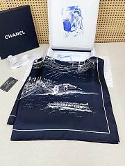 Okify CC Black Silk Square Scarf 90x90cm - 2