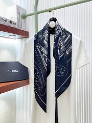 Okify CC Black Silk Square Scarf 90x90cm - 3