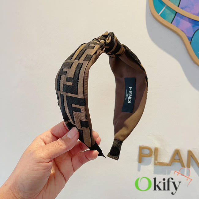 Okify Fendi Brown Headband - 1