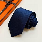 Okify Hermes Dark Blue Silk Tie 28935 - 6