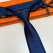 Okify Hermes Dark Blue Silk Tie 28935 - 5